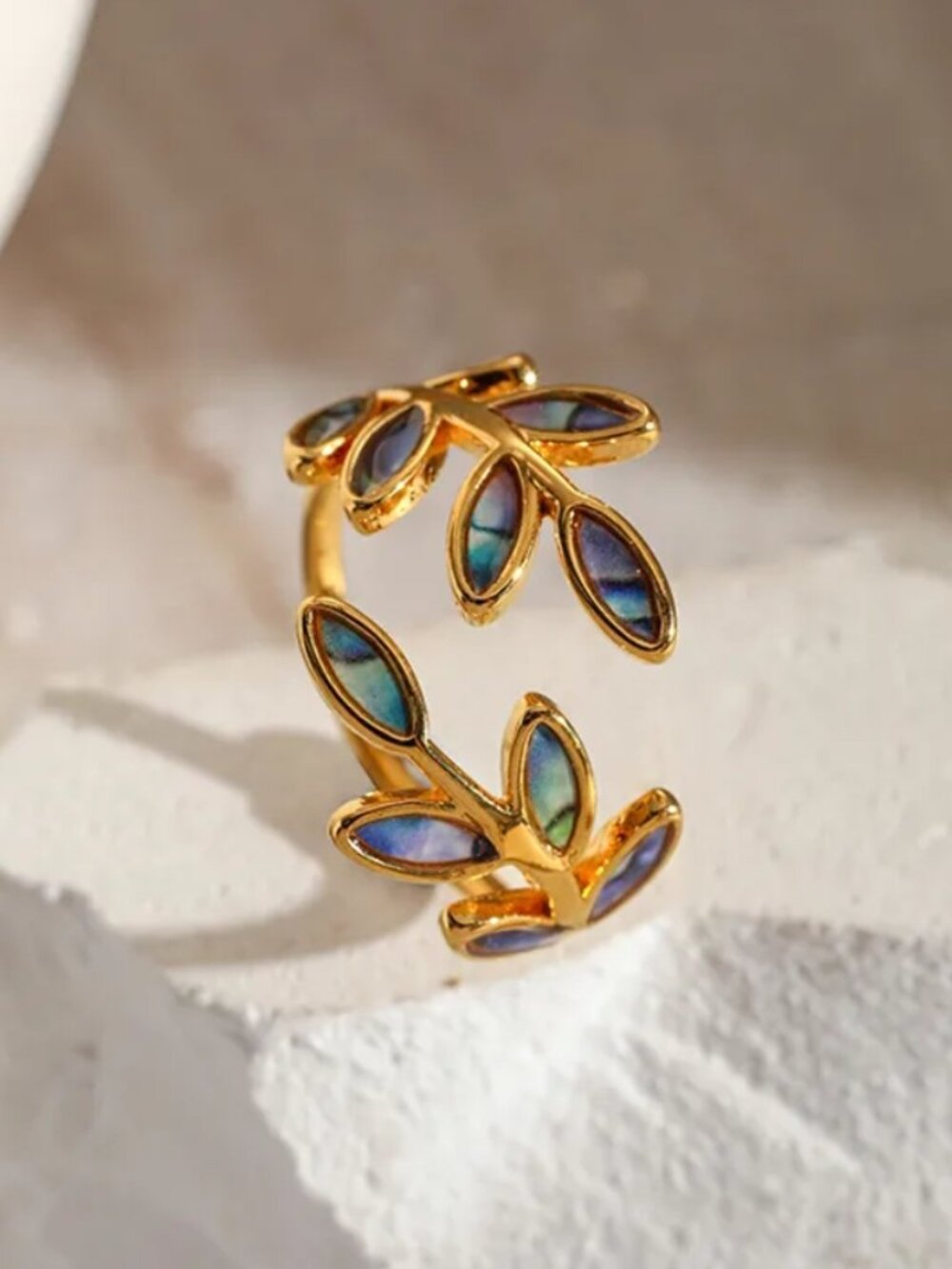 Open Ring stainless steel gold plated